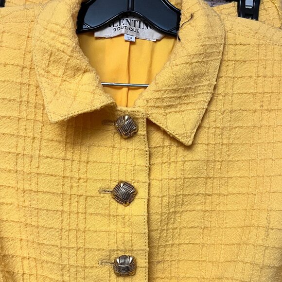 Vintage Valentino Boutique Yellow Skirt Suit - Made in Italy - Picture 6 of 16
